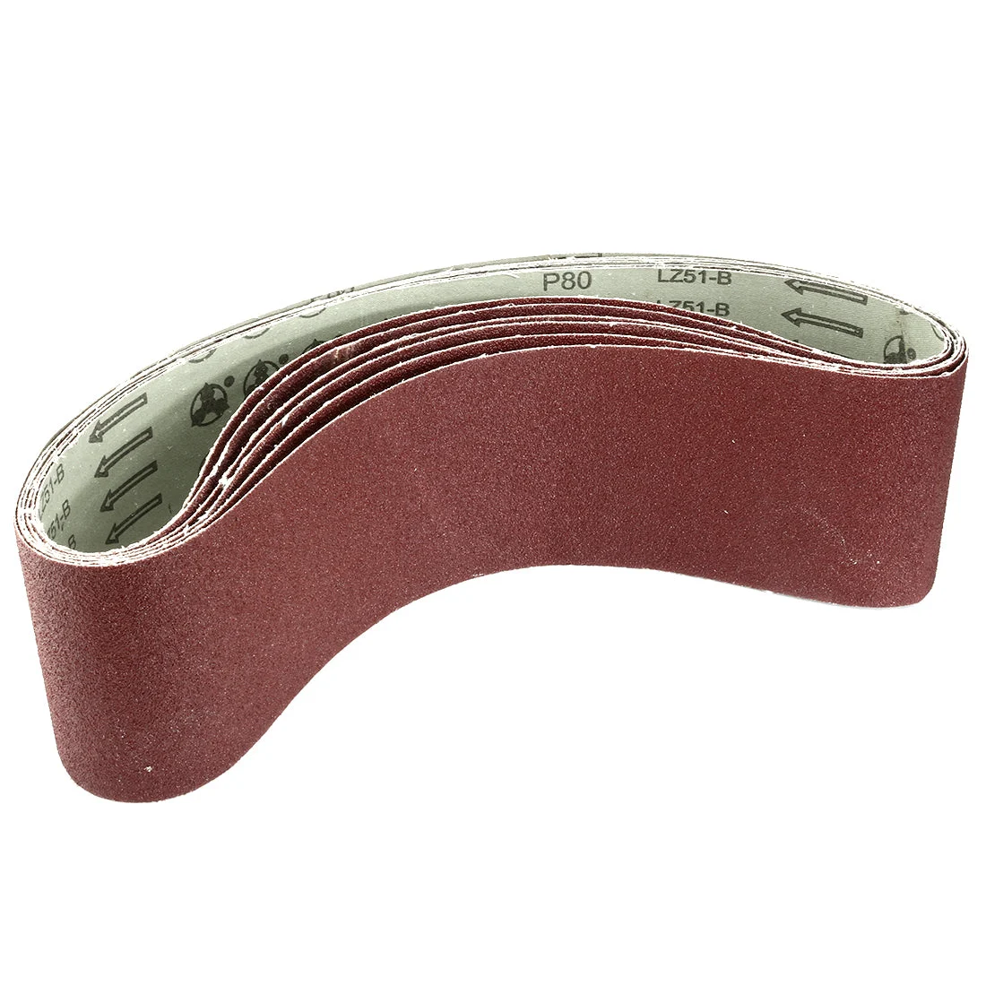 Uxcell 4-Inch x 36-Inch Aluminum Oxide Sanding Belt 80 Grits Lapped Joint 6pcs