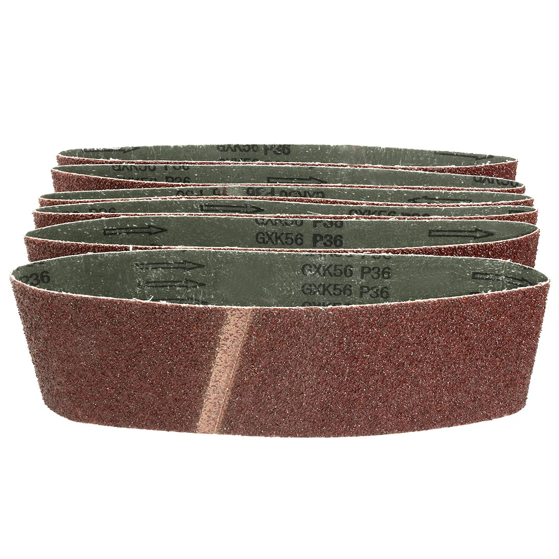4-Inch x 24-Inch Aluminum Oxide Sanding Belt 36 Grits Lapped Joint 6pcs