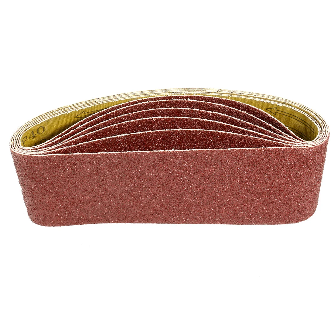 3-Inch x 21-Inch Aluminum Oxide Sanding Belt 40 Grits Sandpaper Lapped Joint for Belt Sander 6pcs