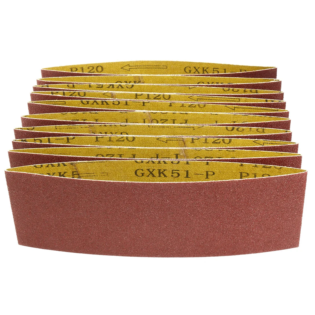 3-Inch x 18-Inch Aluminum Oxide Sanding Belt 120 Grits Lapped Joint 10pcs