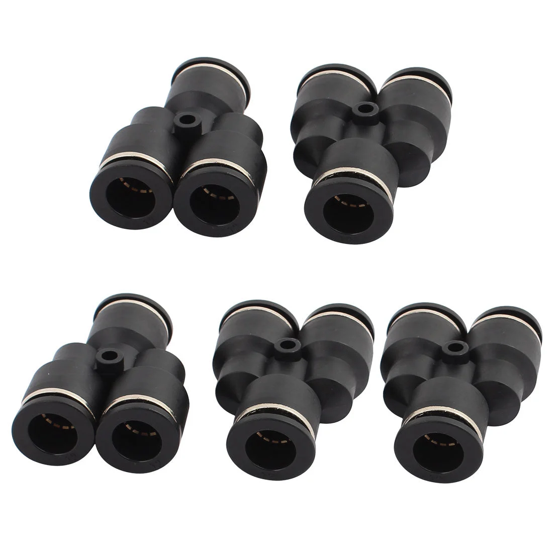 5Pcs Y Type Pneumatic Air 3 Way fitting Connector 12mm Tube Hose