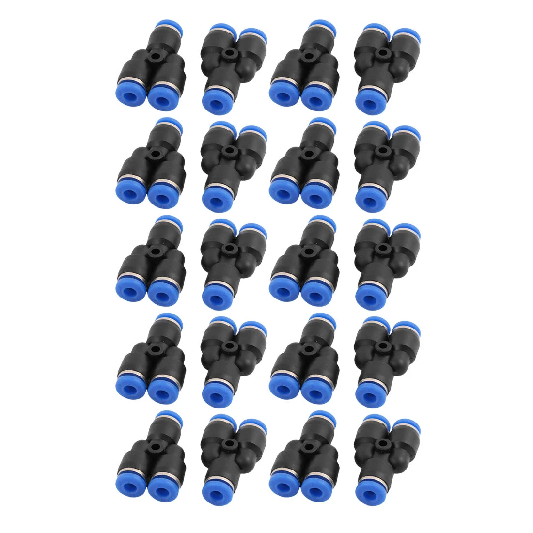20Pcs 4mm Dia Y Type 3 Ways Tube Hose Pneumatic Air Quick Fitting Push In Connector