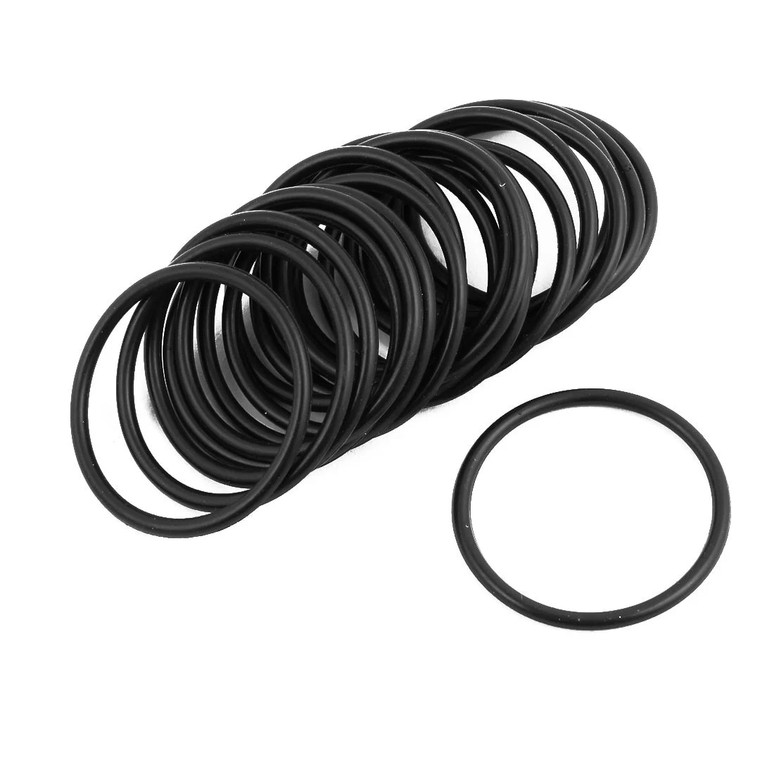 20Pcs Black Round Nitrile Butadiene Rubber O-Ring 30mm x 2mm Width