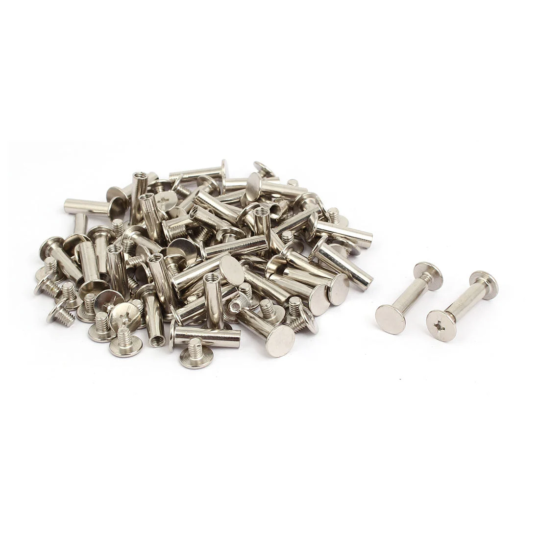 50pcs 5mmx20mm Binding Screw Post Silver Tone for Photo Albums Scrapbook