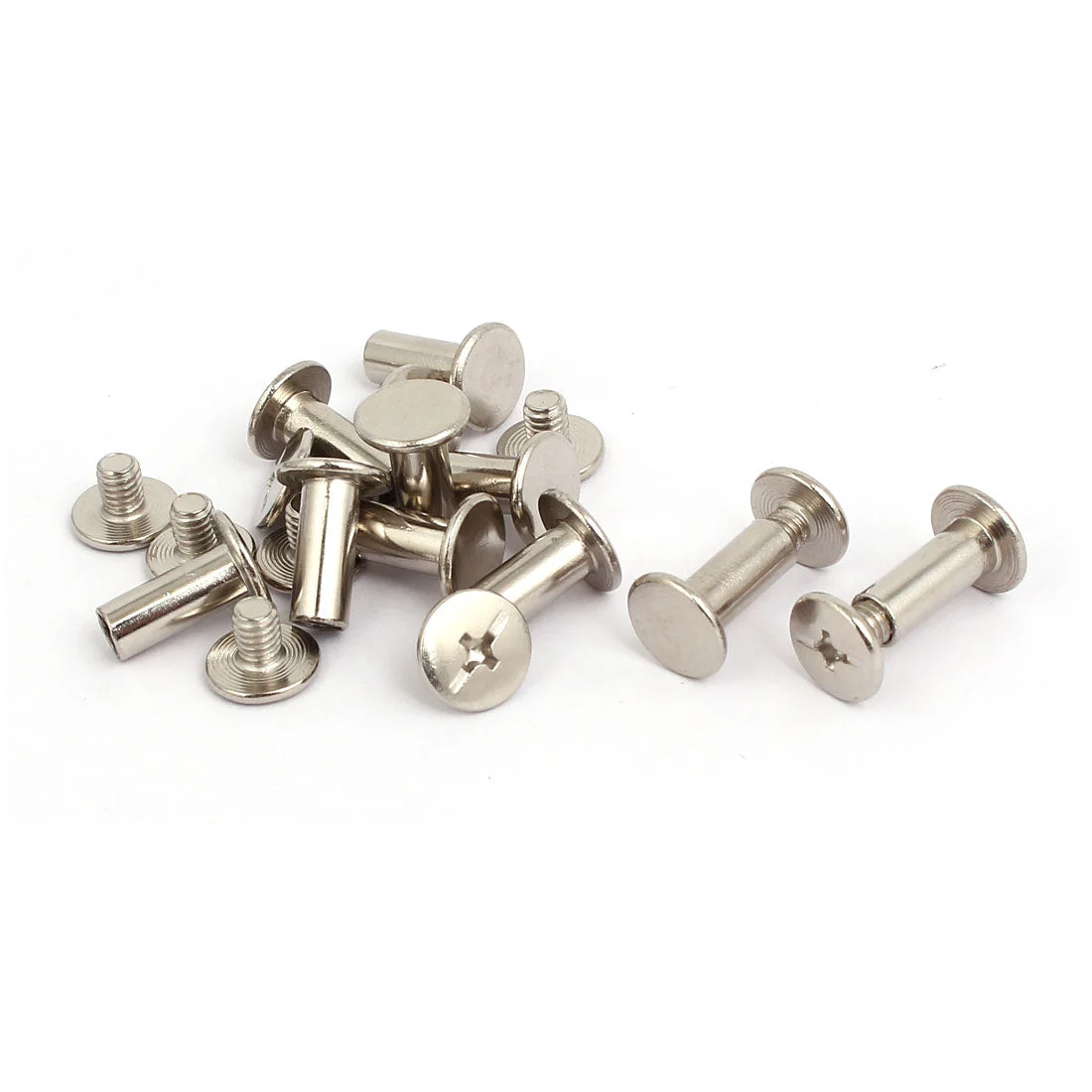 10pcs 5mmx12mm Binding Screw Post Silver Tone for Photo Albums Scrapbook