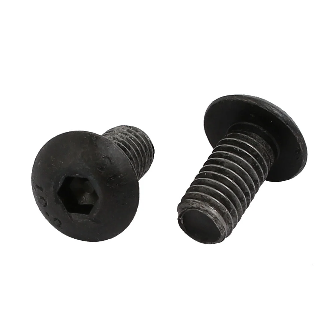 2pcs M5x10mm 10.9 Grade Hex Socket Reverse Left Hand Thread Screw Bolt Black