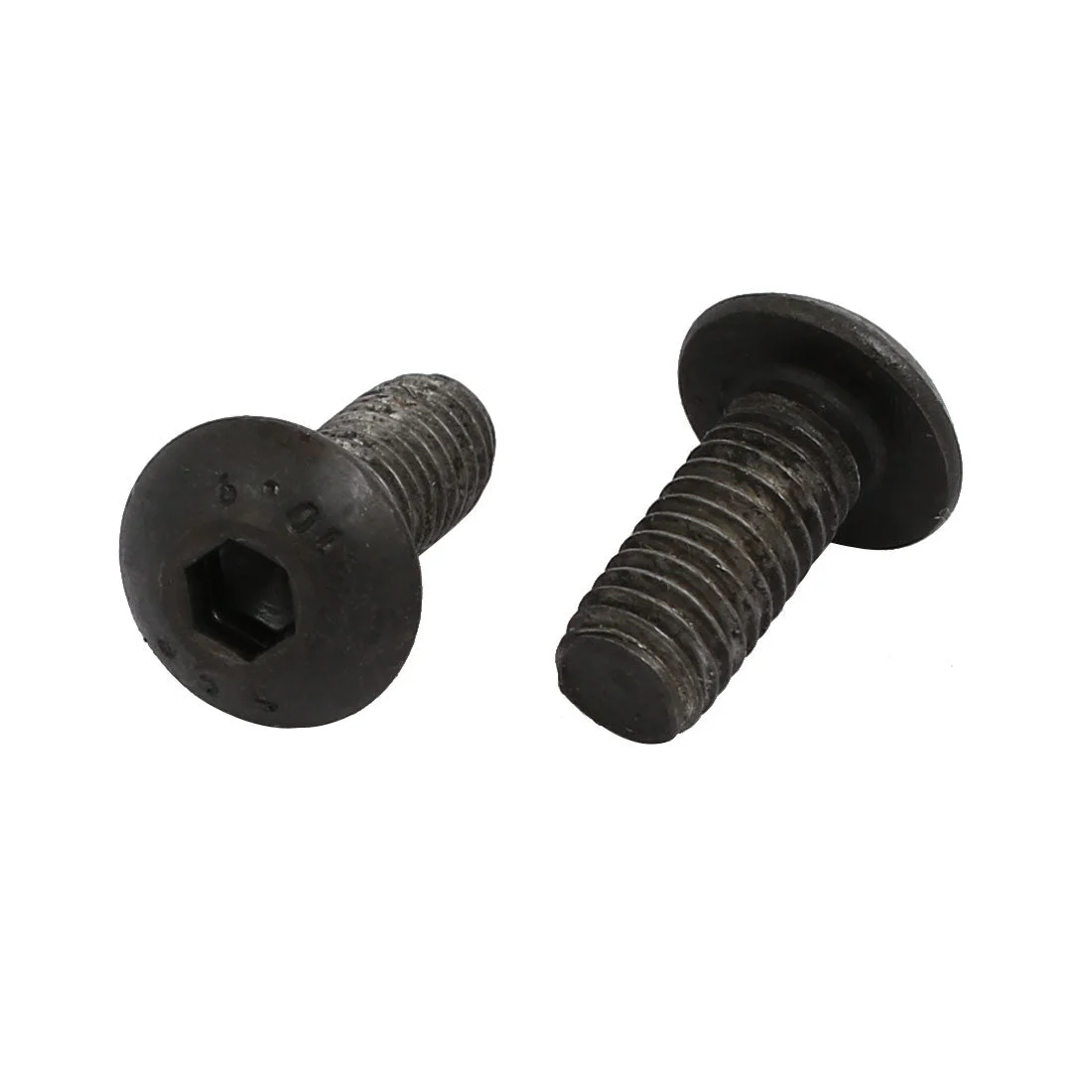 2pcs M5x12mm 10.9 Grade Hex Socket Reverse Left Hand Thread Screw Bolt Black