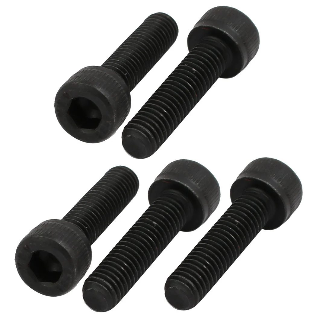 5pcs M6x20mm 12.9 Grade Hex Socket Cap Left Hand Thread Screw Bolt Black
