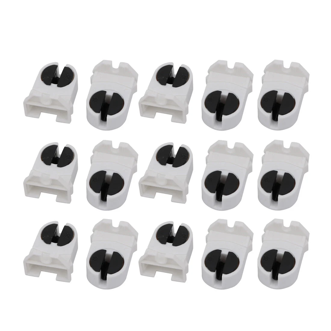 15Pcs AC 500V 2A G5-F288L T5 Light Socket G5 Base Fluorescent Lamp Holder White