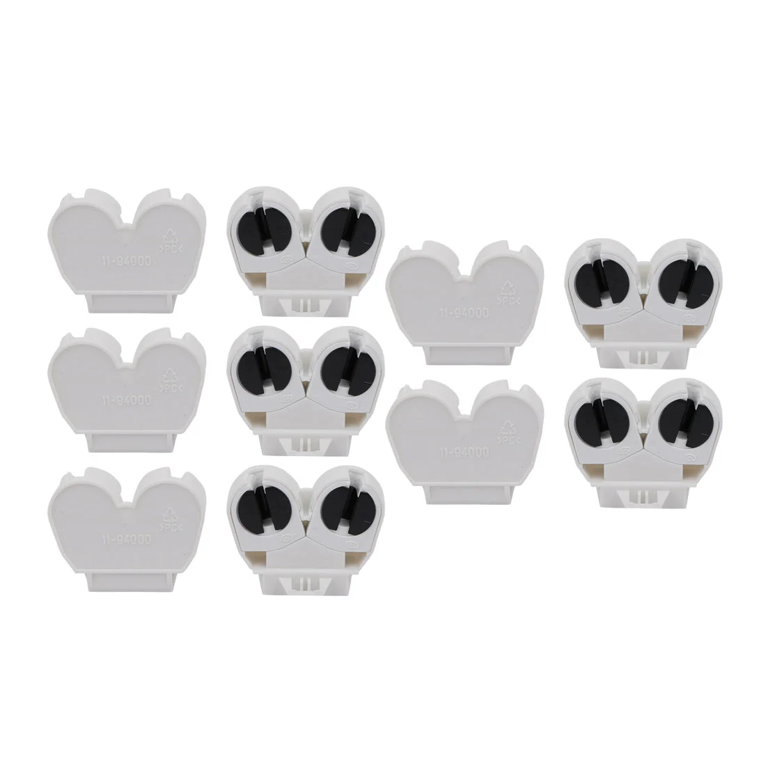 10pcs AC 500V 2A G5-F288W T5 Double Light Socket G5 Base Fluorescent Lamp Holder