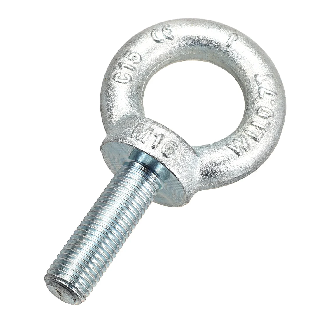 M16x50mm Thread 35mm Inside Dia 63mm Outside Dia C15 Zinc Plated Lifting Eye Bolt