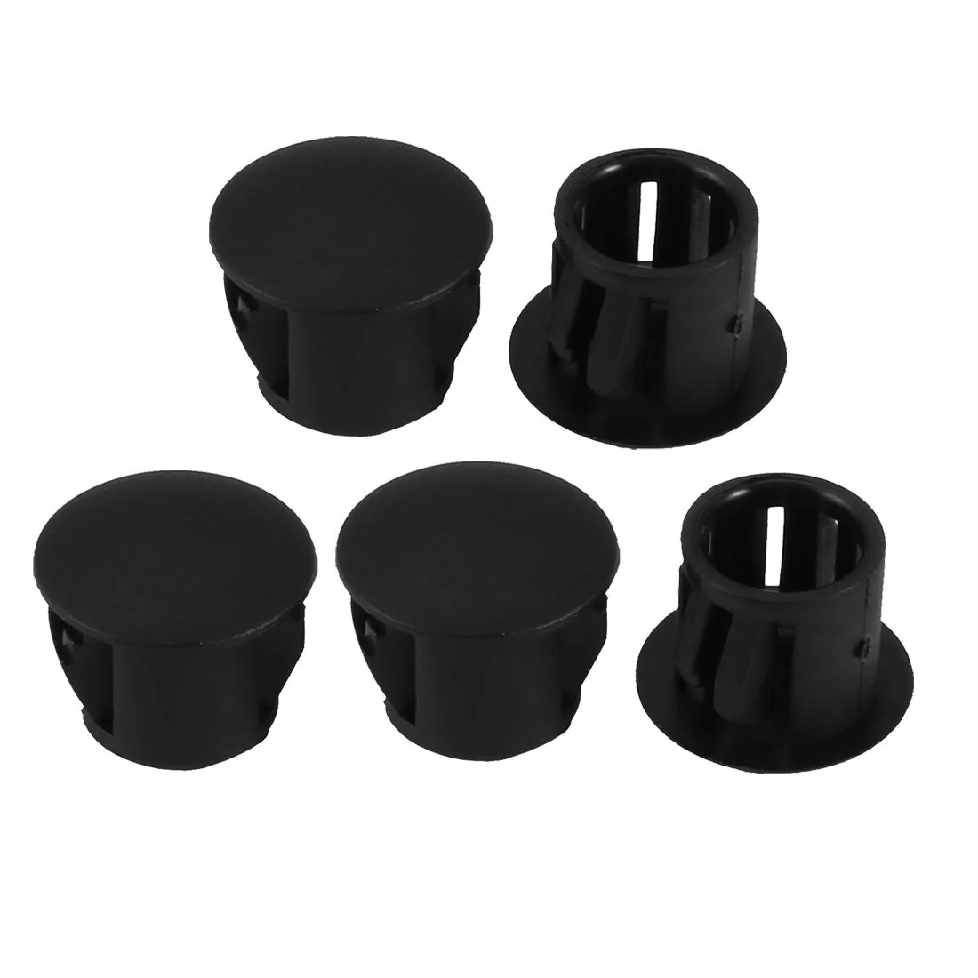 5pcs 10mm Dia Black Plastic Tubing Plug Door and Window Locking Hole Plugs