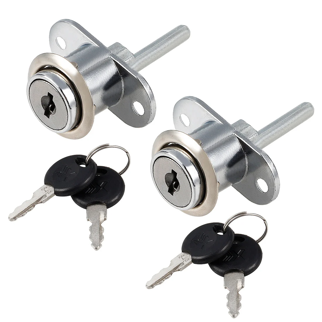 2pcs 3/4" Cylinder Diameter Cabinet Drawer Lock w Key, Keyed Different