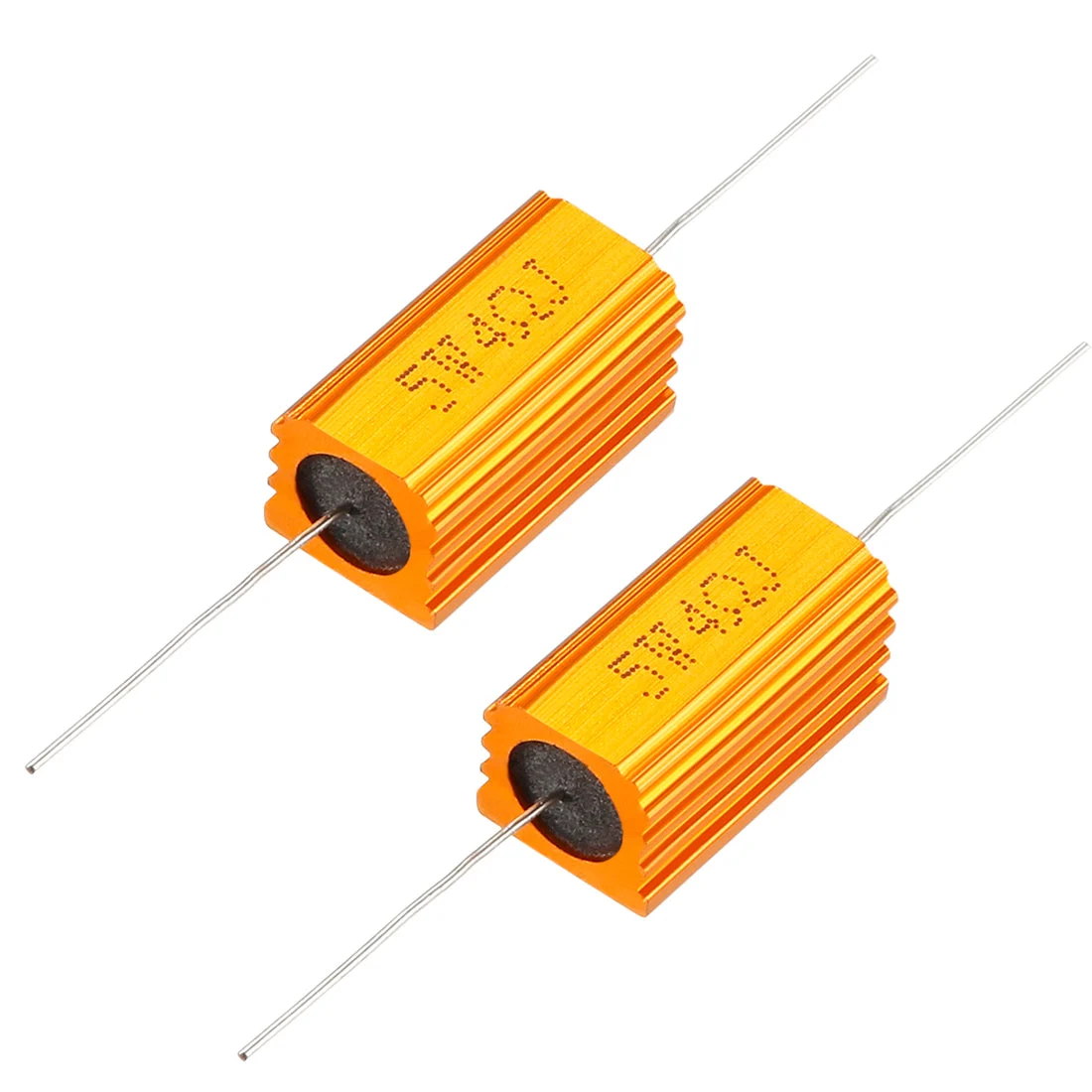 2 Pcs Aluminum Case Resistor 5W 4 Ohm Wirewound for LED Replacement Converter 5W4RJ