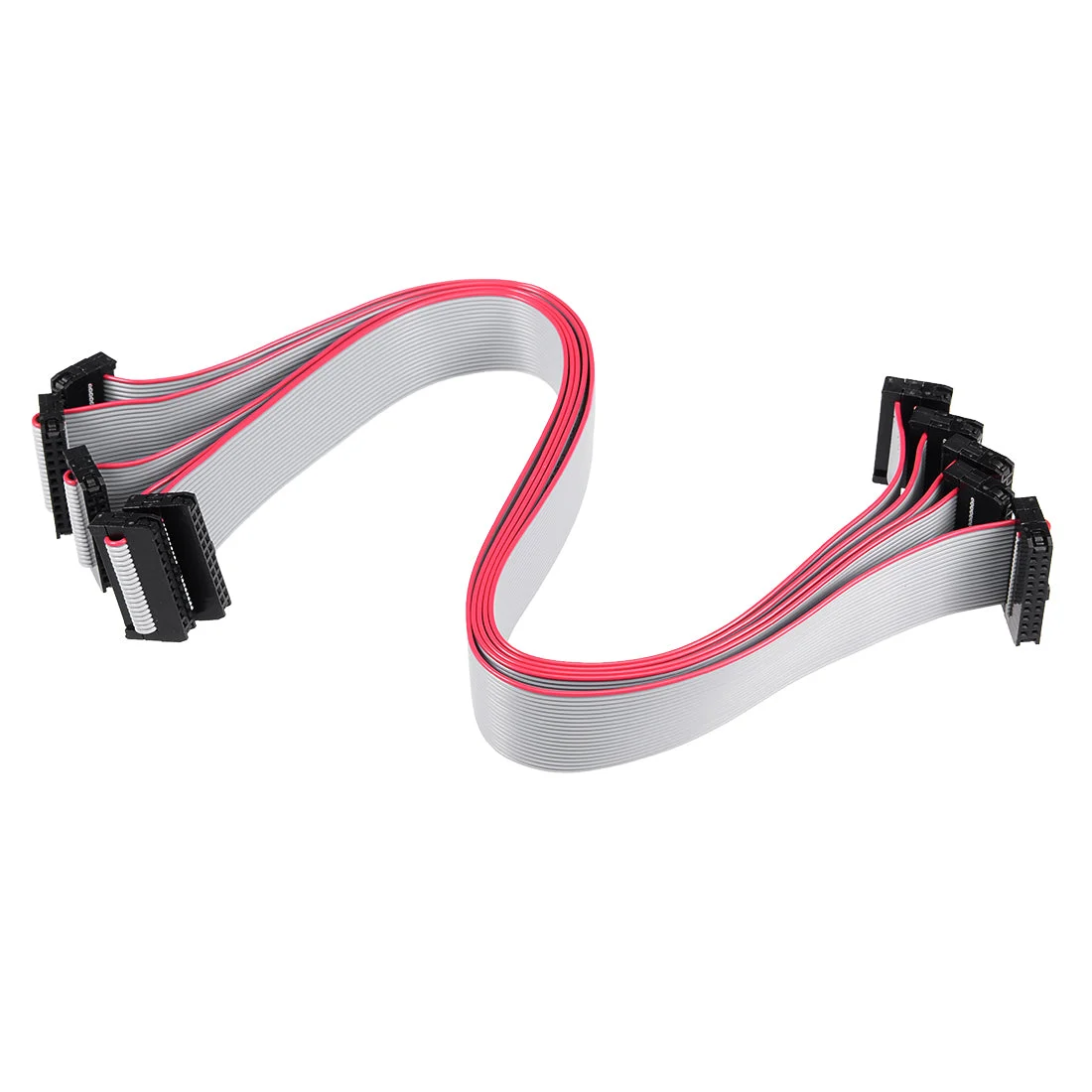 IDC 20 Pins Connector Flat Ribbon Cable Female Connector Length 30cm 2mm Pitch,5pcs