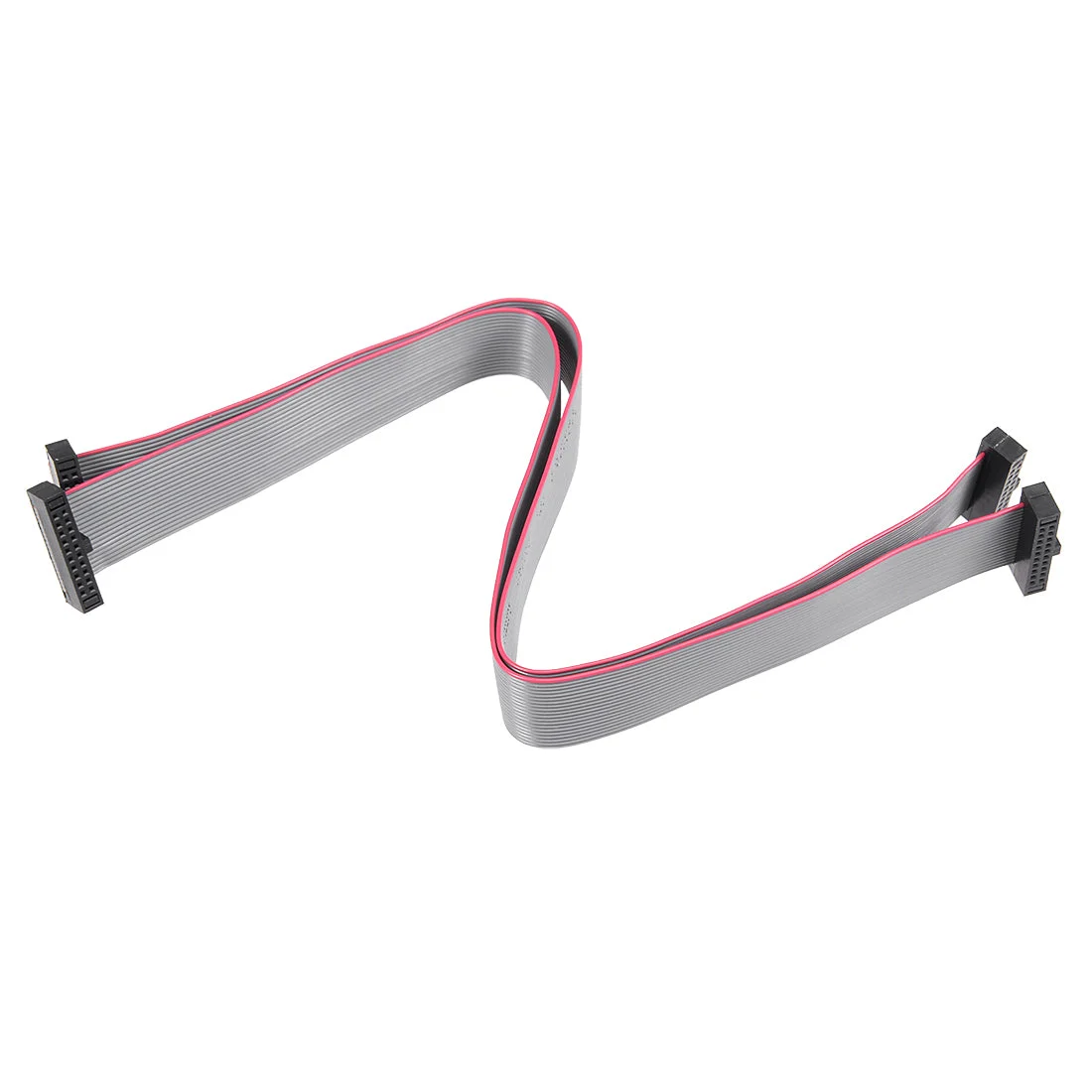 2Pcs IDC 20 Pins Connector Flat Ribbon Cable Female Connector 20cm 1.27mm Pitch