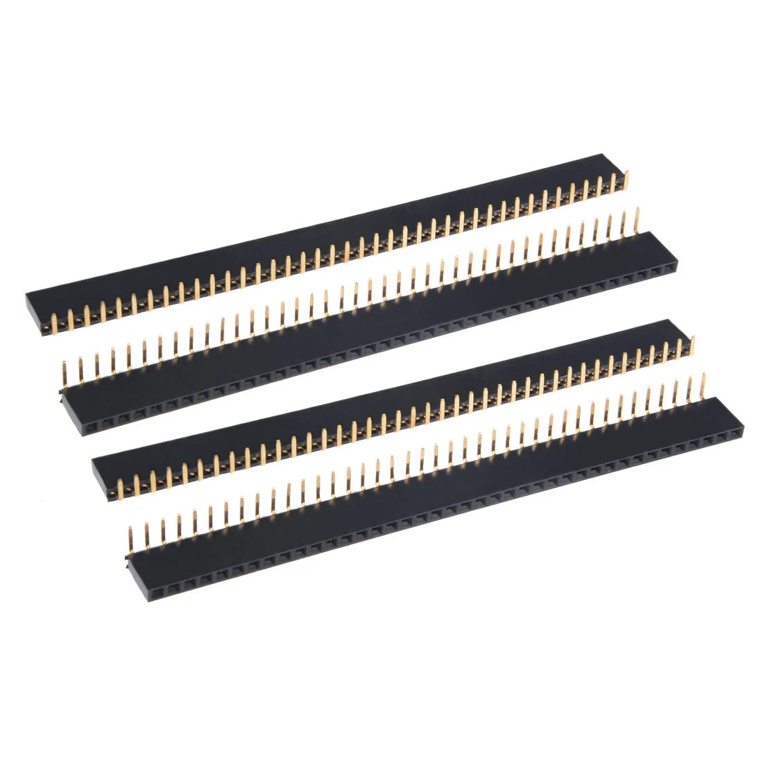 Uxcell 5 Pcs 2.54mm Pitch 40Pin Single Row Curved Connector Pin Header Strip for Arduino Prototype Shield