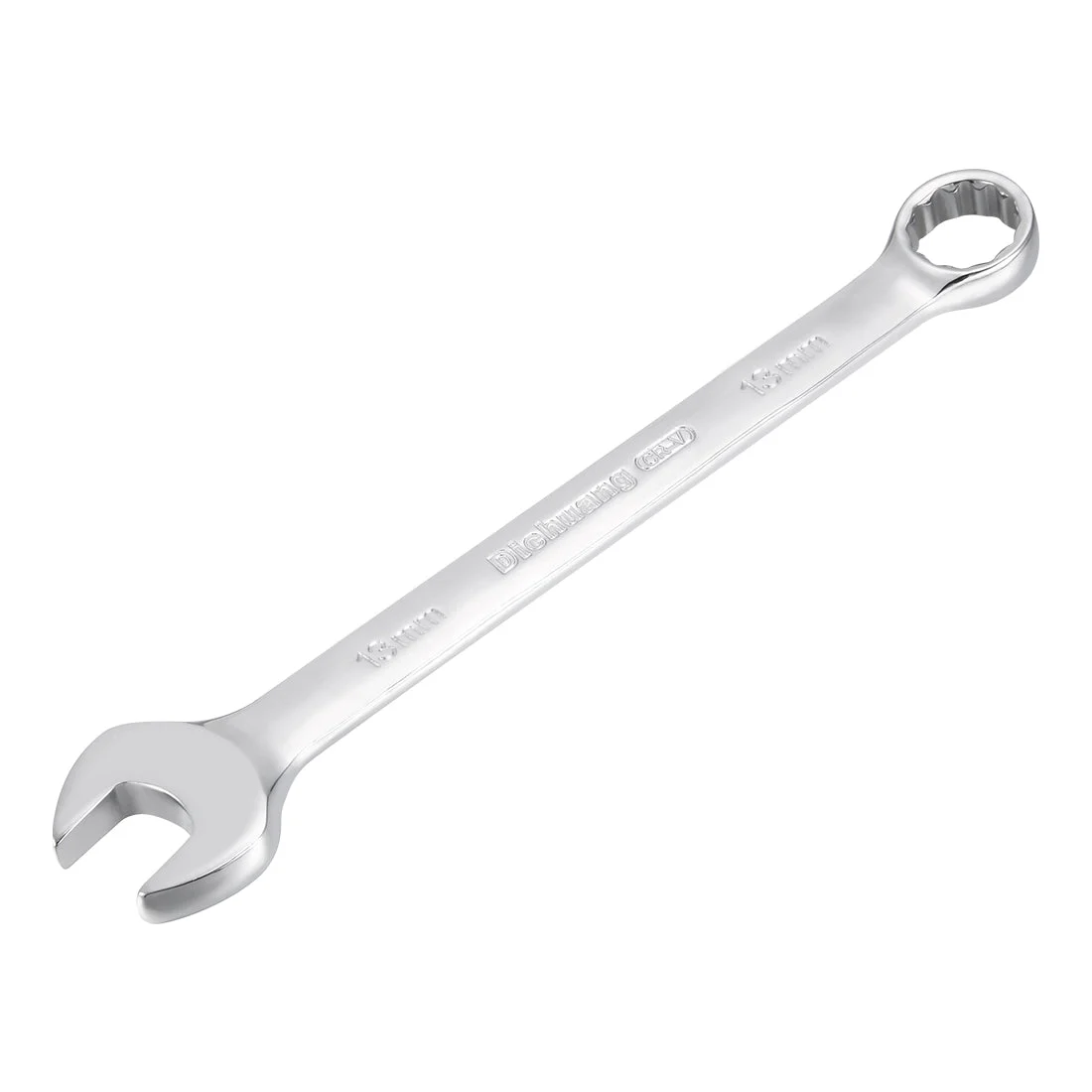 Metric 13mm 12-Point Box Open End Combination Wrench Chrome Finish, Cr-V
