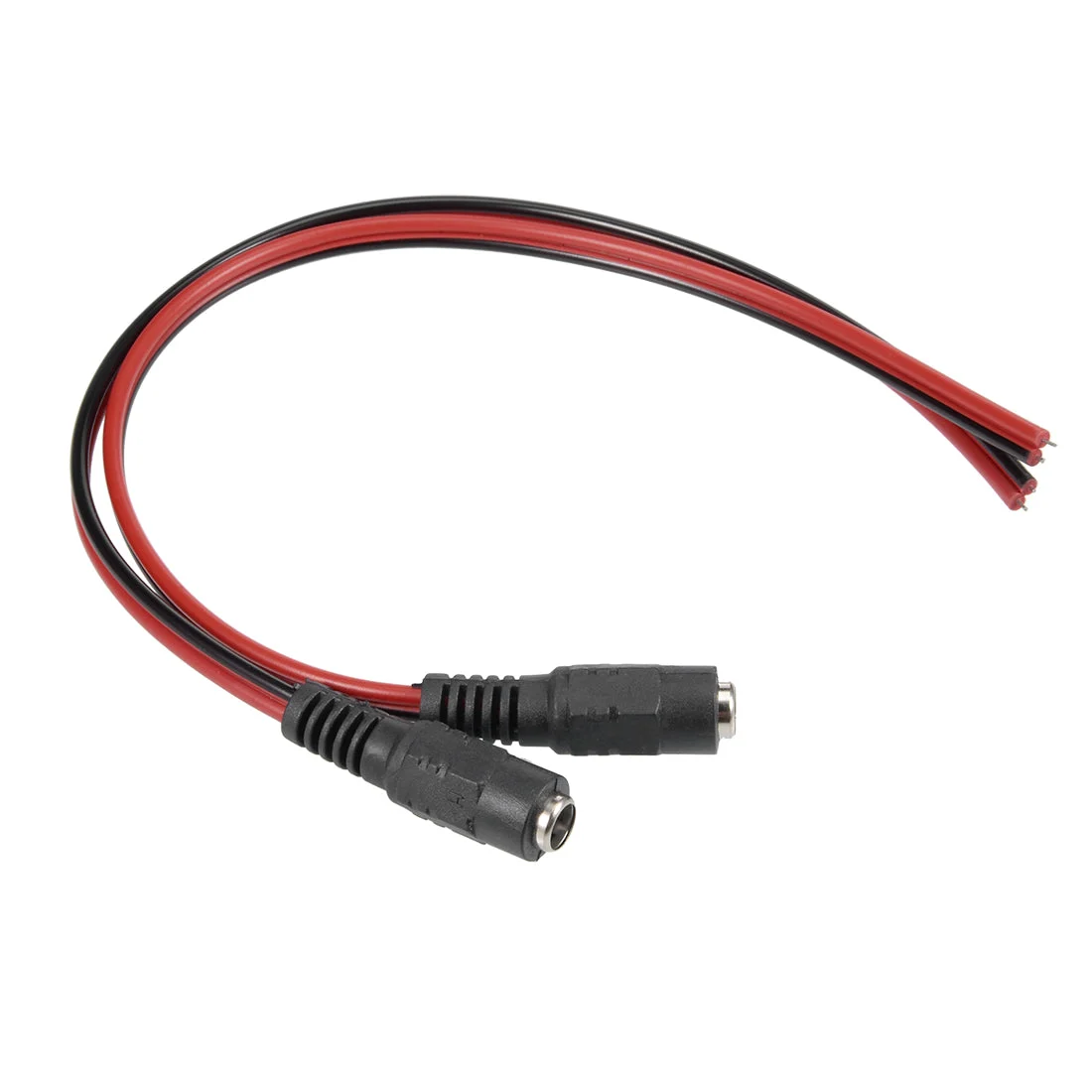 2Pcs DC Power Pigtail Cable Female Connector for CCTV Camera Adapter 2.1x5.5 mm