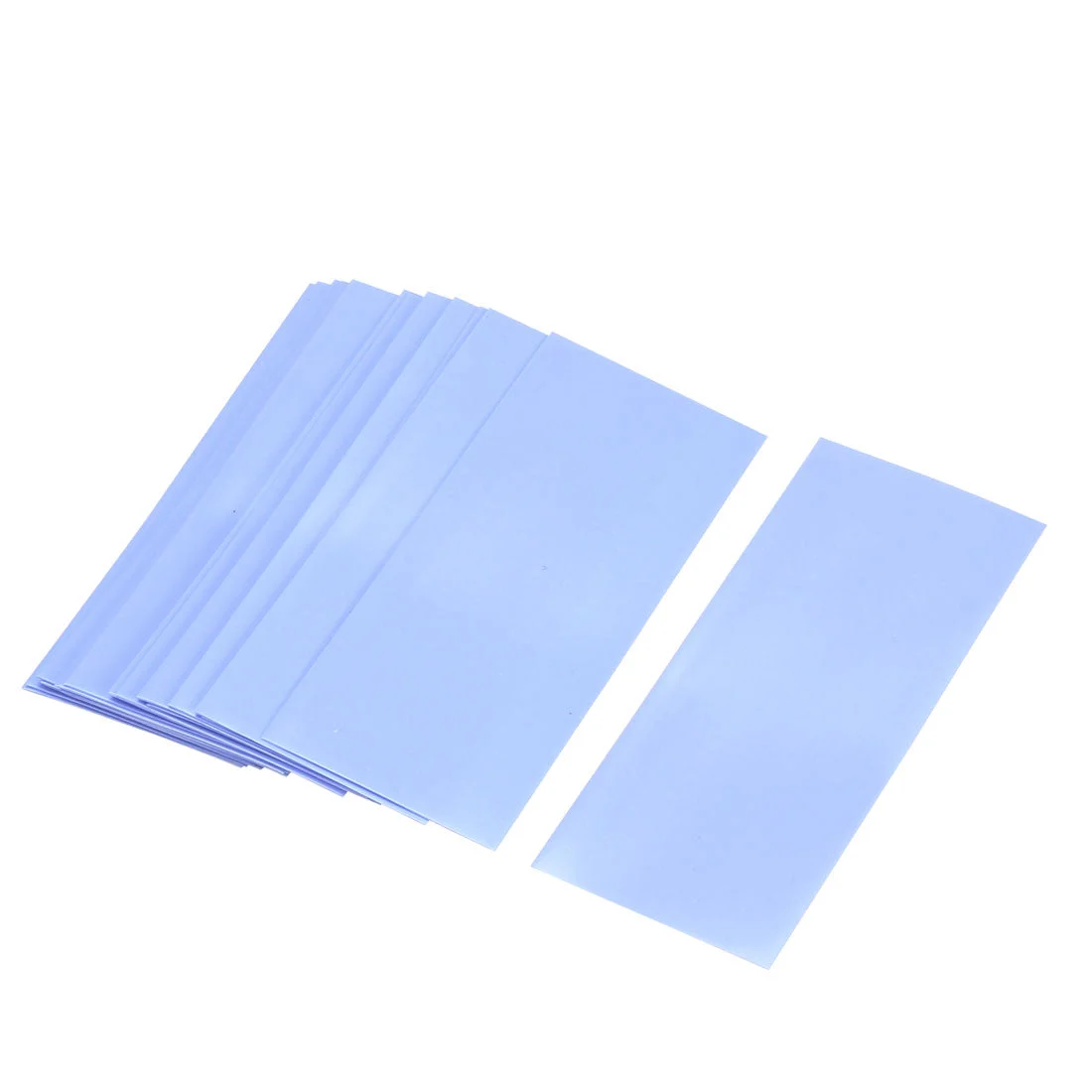 PVC Heat Shrink Tubing 29.5mm Flat Width 20pcs for 18650 Light Blue