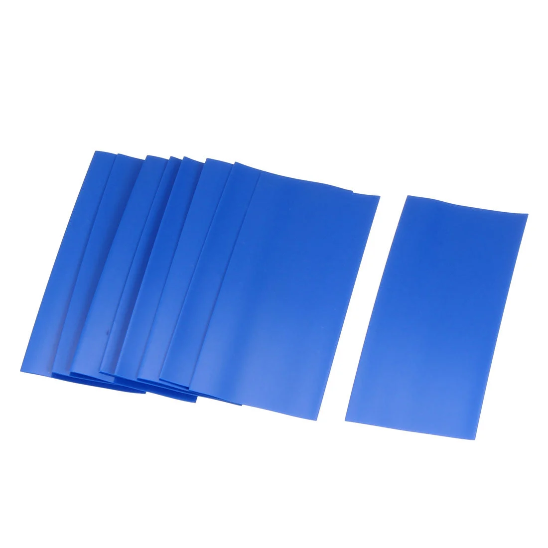 PVC Heat Shrink Tubing 23mm Flat Width 50pcs for AA Shrink Film Blue