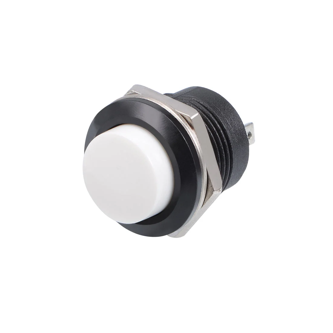 5Pcs,16mm White Momentary Push Button Switch Round Raised Button R13-507 SPST 1 NO