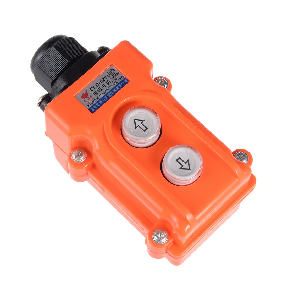 Hoist Crane Pendant Control Station ABS Push Button Switch 2 Ways