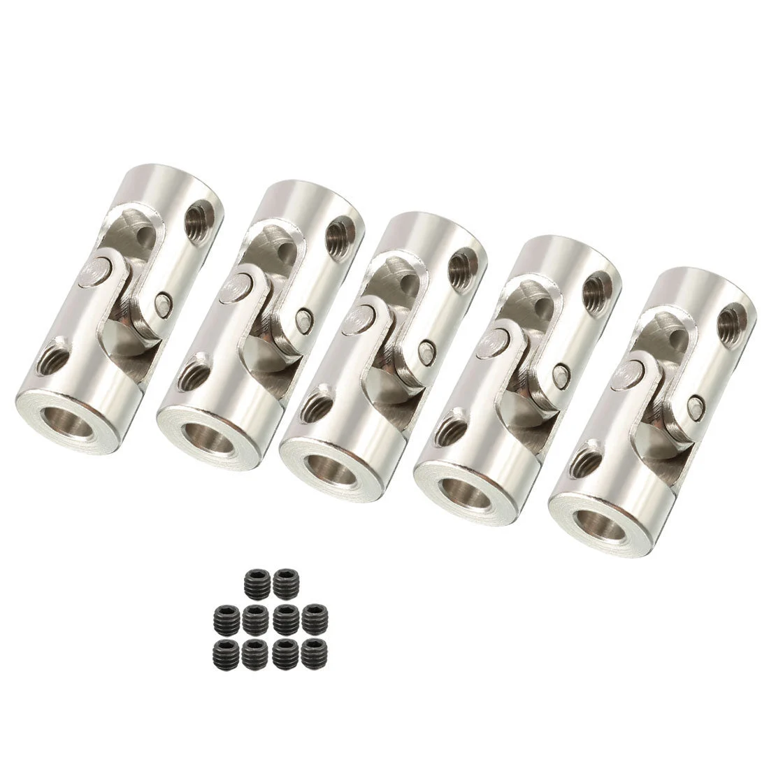 5PCS 4mm to 4mm Inner Dia Rotatable Universal Steering Shaft U Joint Coupler L23XD9