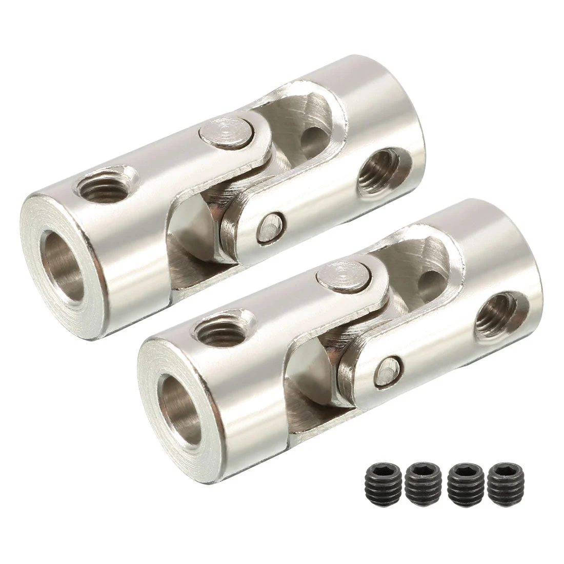 2pcs 3.175mm to 4mm Inner Dia Rotatable Universal Steering Shaft U Joint Coupler L23XD9