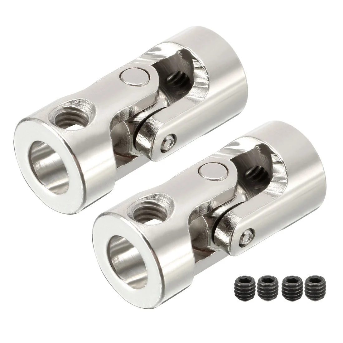 2pcs 6mm to 6mm Inner Dia Rotatable Universal Steering Shaft U Joint Coupler L23XD11