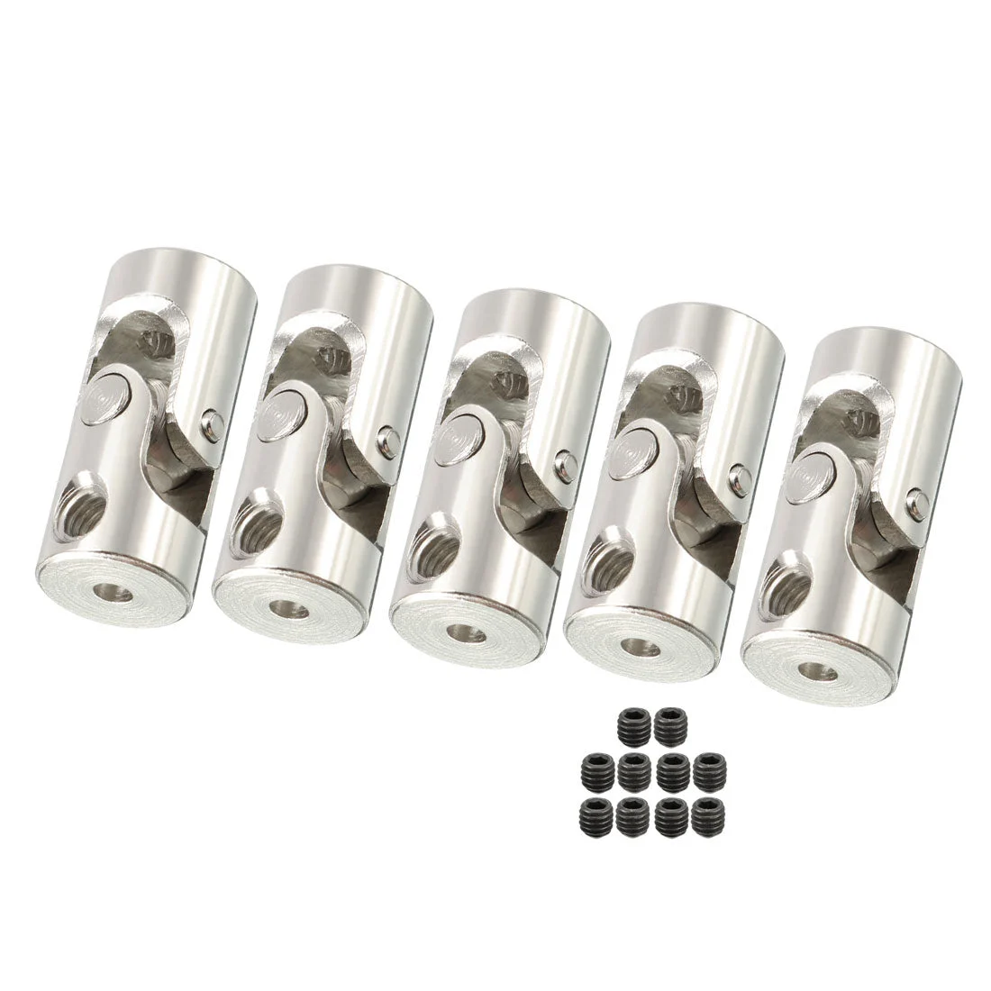 5pcs 2mm to 2.3mm Inner Dia Rotatable Universal Steering Shaft U Joint Coupler L18XD8