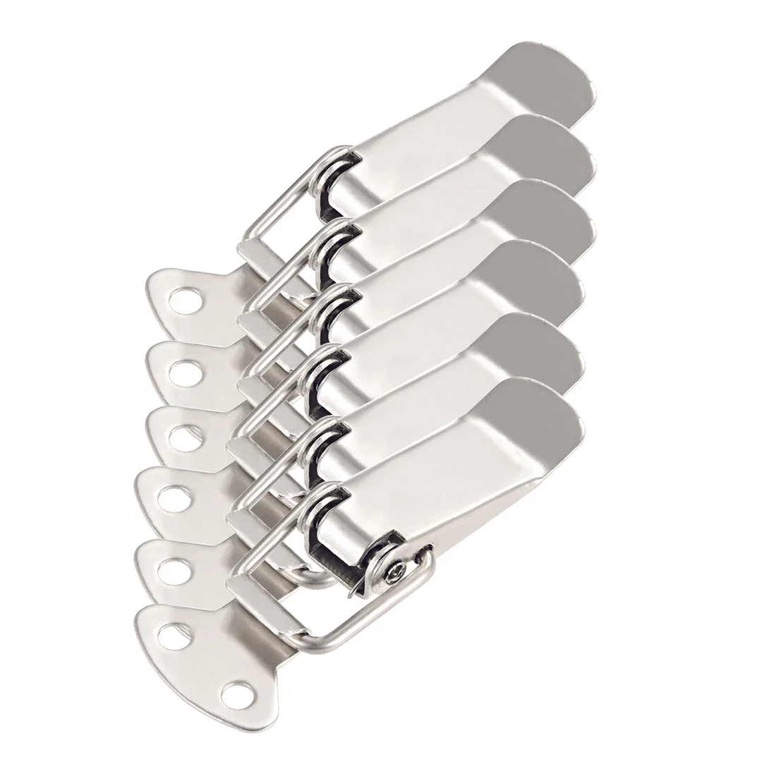 Iron Spring Loaded Toggle Case Box Chest Trunk Latch Catches Clamp Hasps 6 pcs, 72mm Overall Length