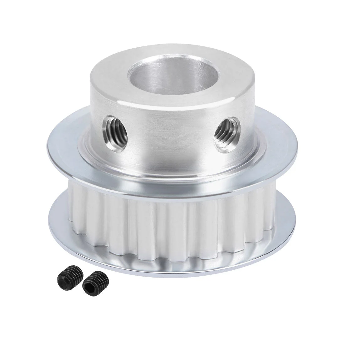 Aluminum XL 20 Teeth 12mm Bore Timing Belt Pulley Flange for 10mm Belt