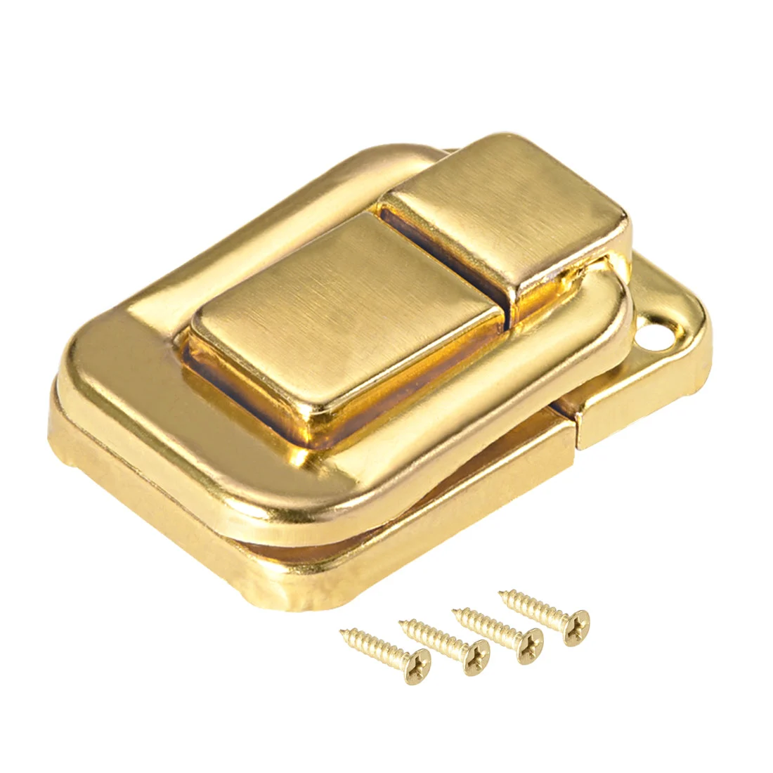 Toggle Latch, 48mm Decorative Hasp Retro Style Jewelry Box Case Golden w Screws 2 pcs