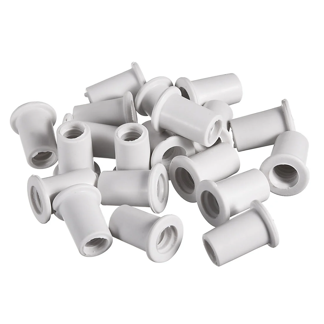 20Pcs 7mm Inner Dia PVC Strain Relief Cord Boot Protector Cable Sleeve Hose White