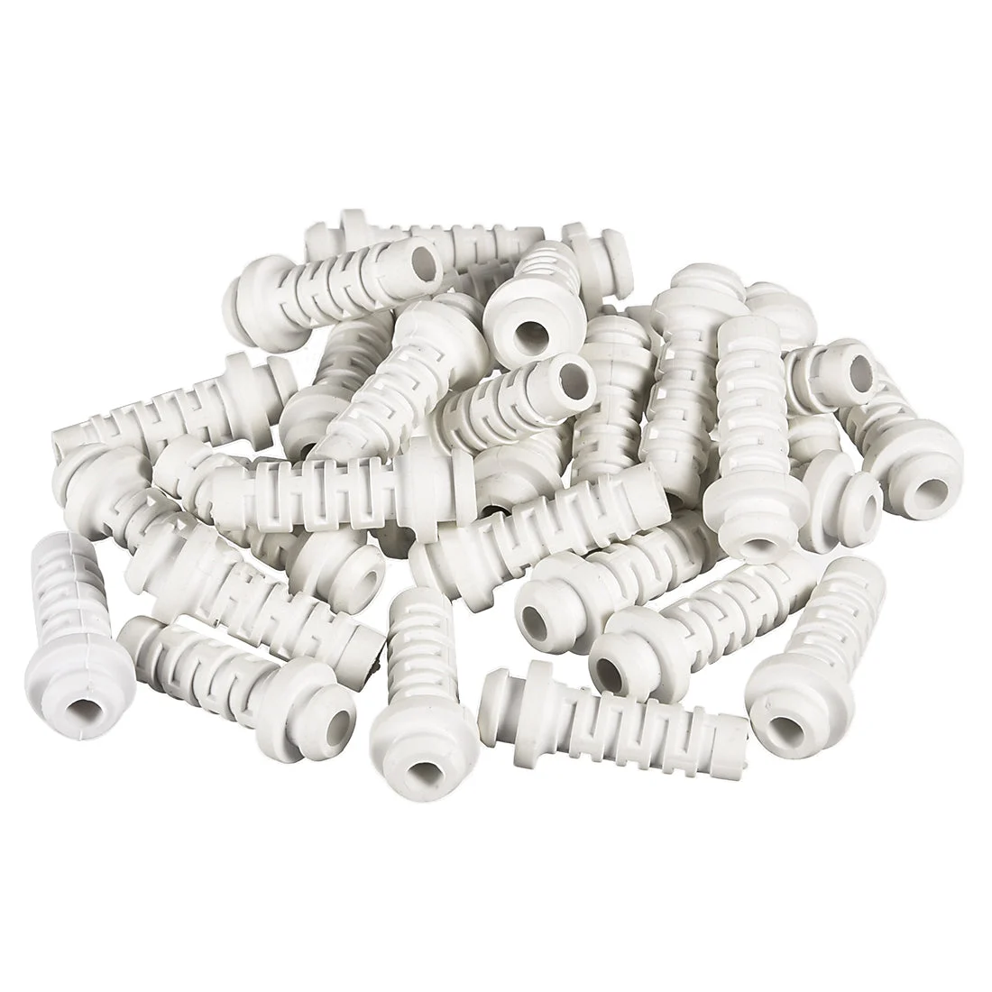 30pcs 4mm Inner Dia PVC Strain Cord Boot Protector Power Tool Hose White