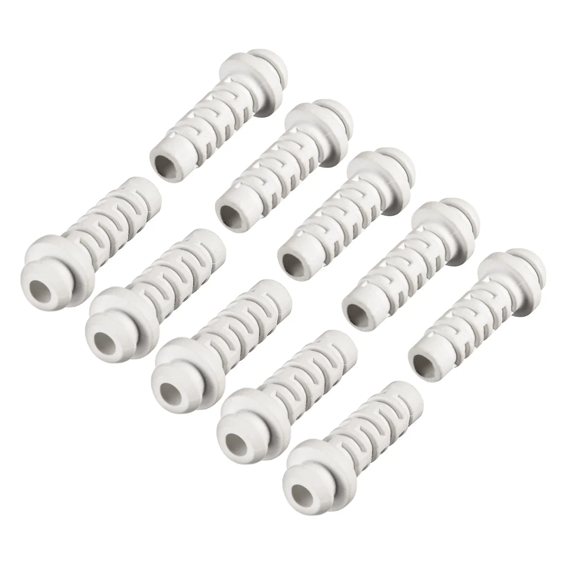 10pcs 4mm Inner Dia PVC Strain Relief Cord Boot Protector Power Tool Hose White