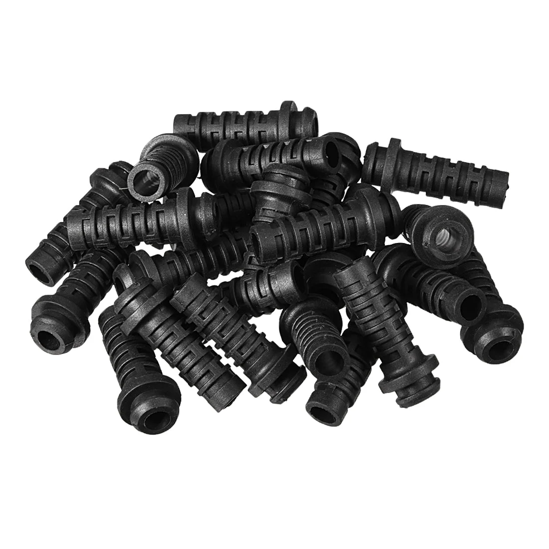 20pcs 5mm Inner Dia PVC Strain Relief Cord Boot Protector Power Tool Hose Black