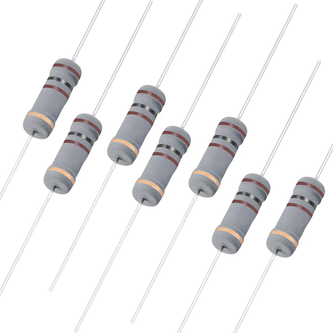 200pcs 2W 100 Ohm Carbon Film Resistor 5% Tolerance 4 Color Bands