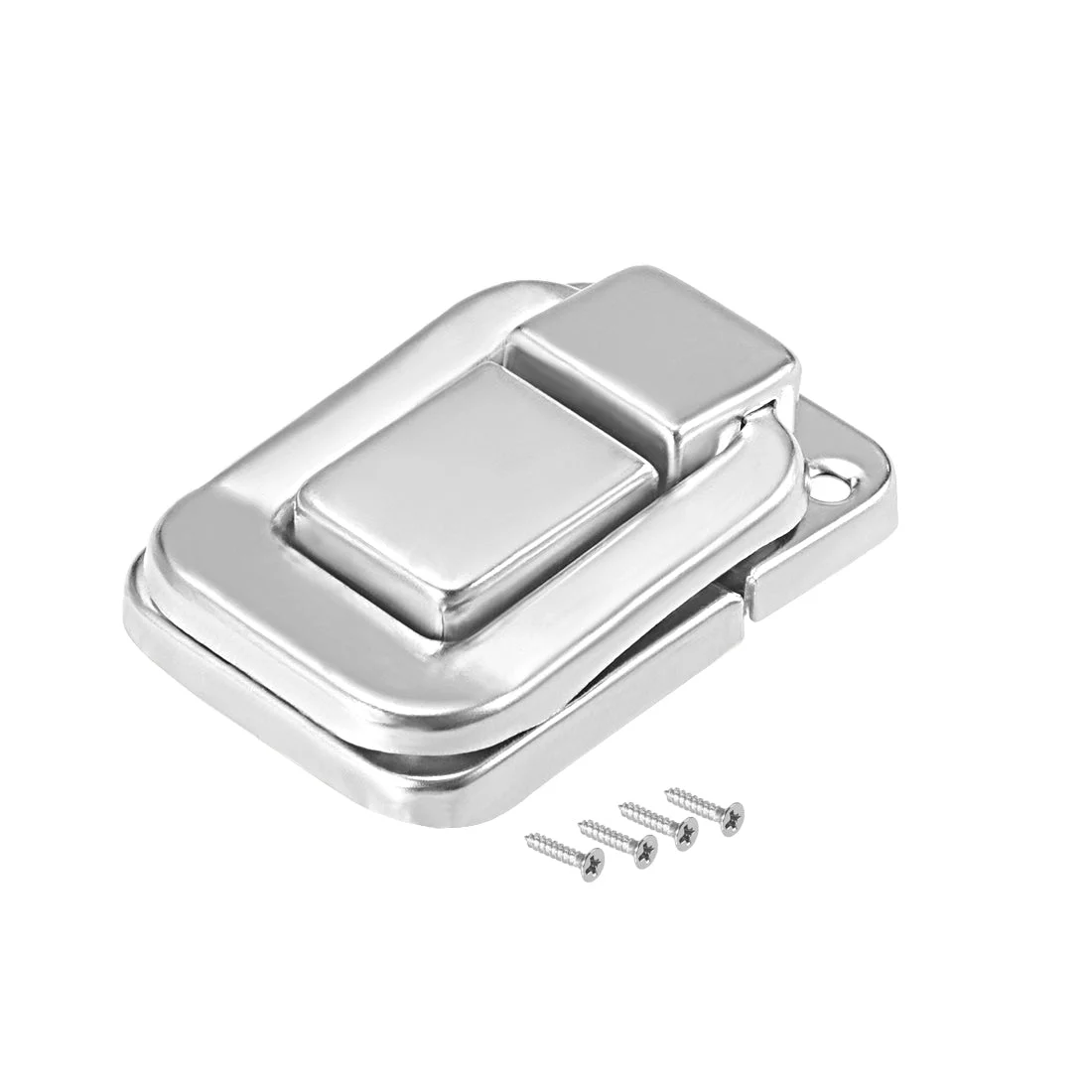 Toggle Latch, 38mm Retro Style Silver Tone Decorative Hasp Jewelry Suitcase Box Catch w Screws 3pcs
