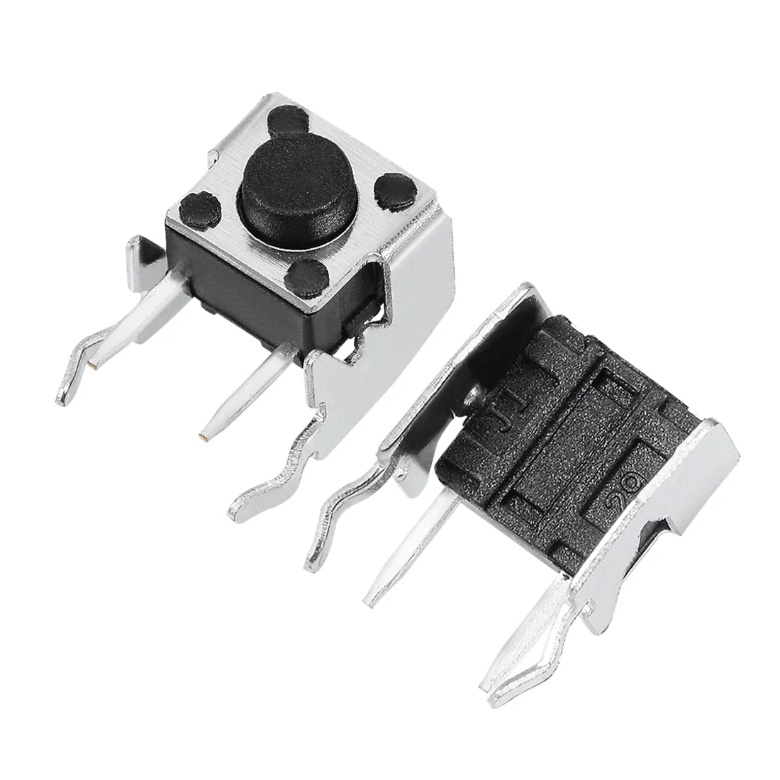 55Pcs Momentary PCB Side Mounting Fixed Bracket Pushbutton Push Button Tact Tactile Switch DIP 2 Terminals 6x6x5mm