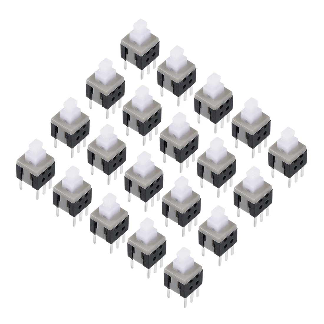 5.8x5.8x10mm PCB DIP Mounting Tact Tactile Push Button Switch Latching 6 Pin 20PCS