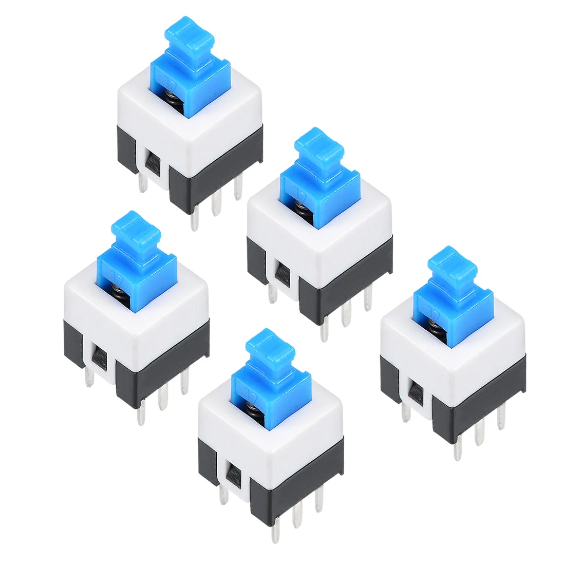 5 Pcs 6 Pin PCB Light Touch Latching Push Button Tact Tactile Switch 7 x 7 x 12mm