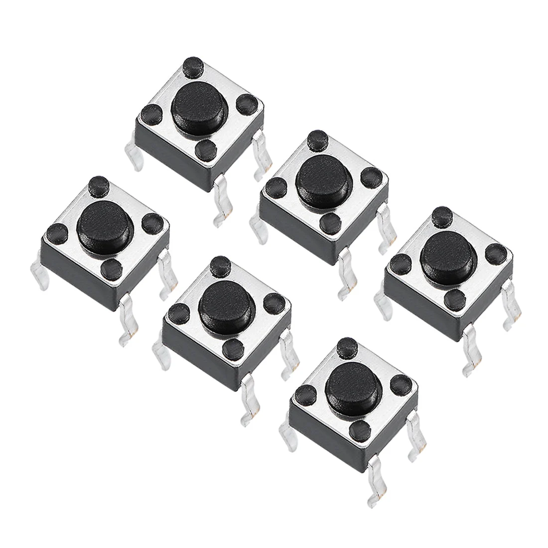 4.5x4.5x3.8mm Panel Mini/Micro/Small PCB Momentary Tactile Tact Push Button Switch DIP 6PCS