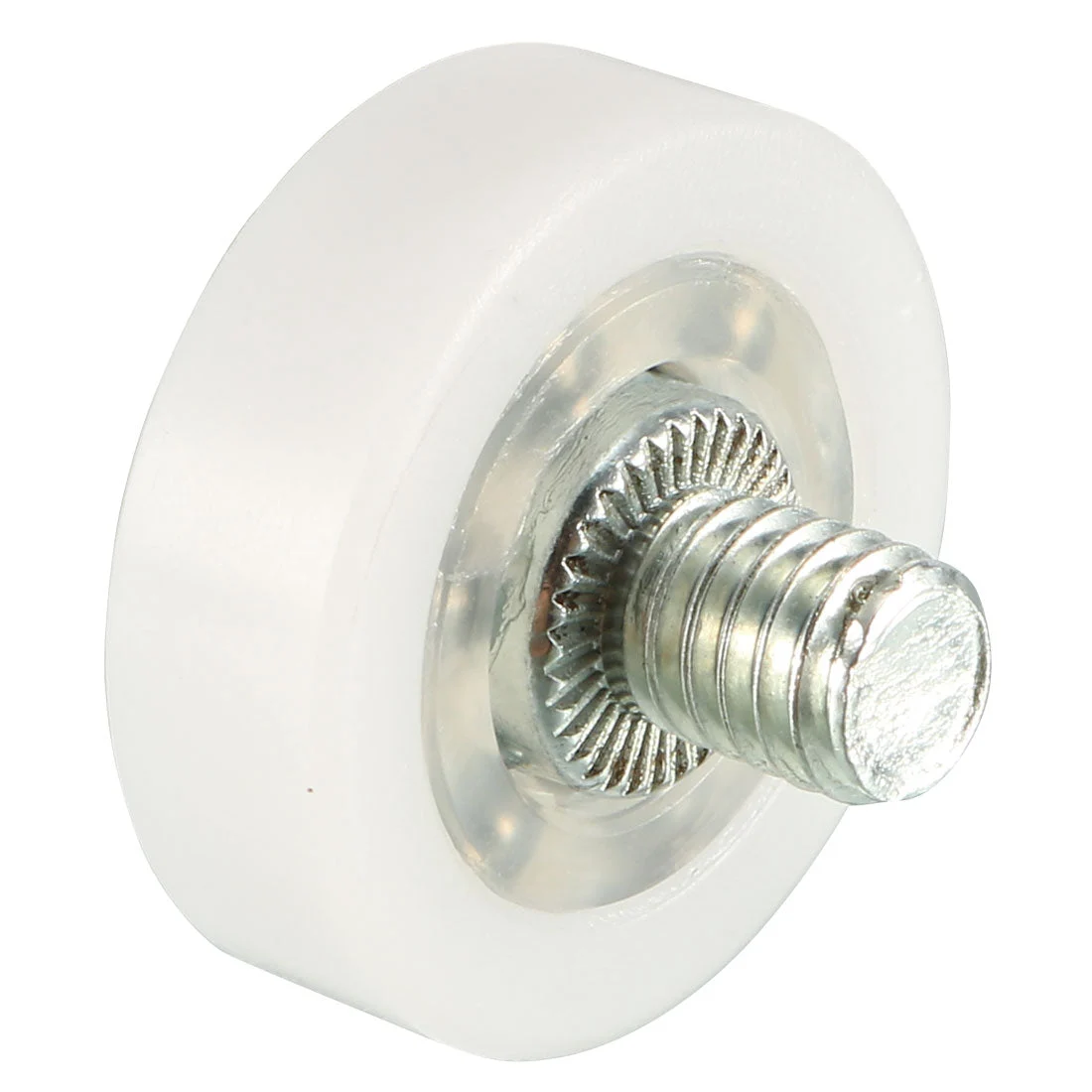 4pcs 22x7x0.3mm Roller Idler Bearing Pulley Sliding Conveyor Wheel Threaded Rod M6*7 white