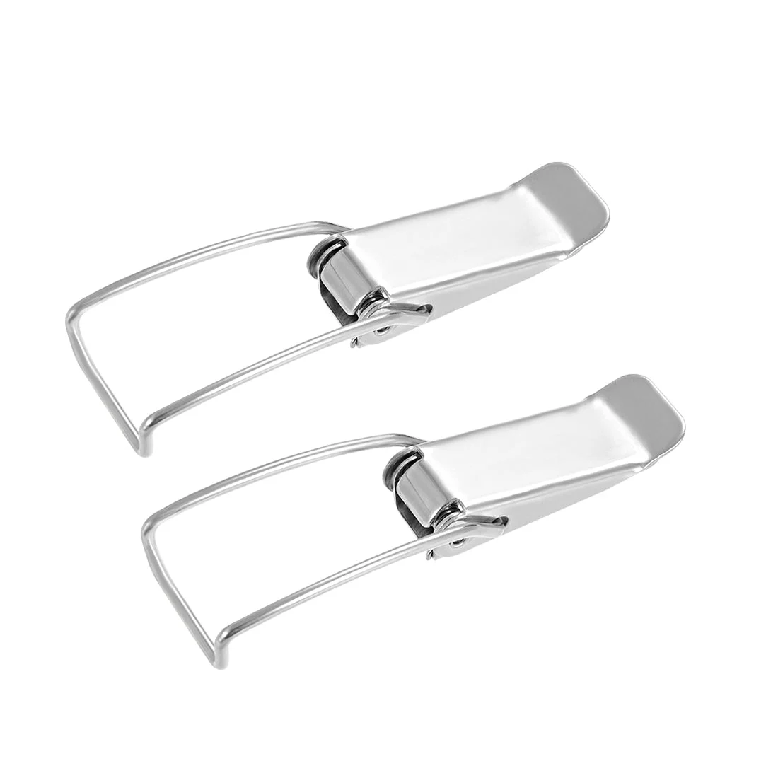 2pcs 201 Stainless Steel Spring Loaded Toggle Case Box Chest Trunk Latch Catches Hasps Clamps, 75mm Length