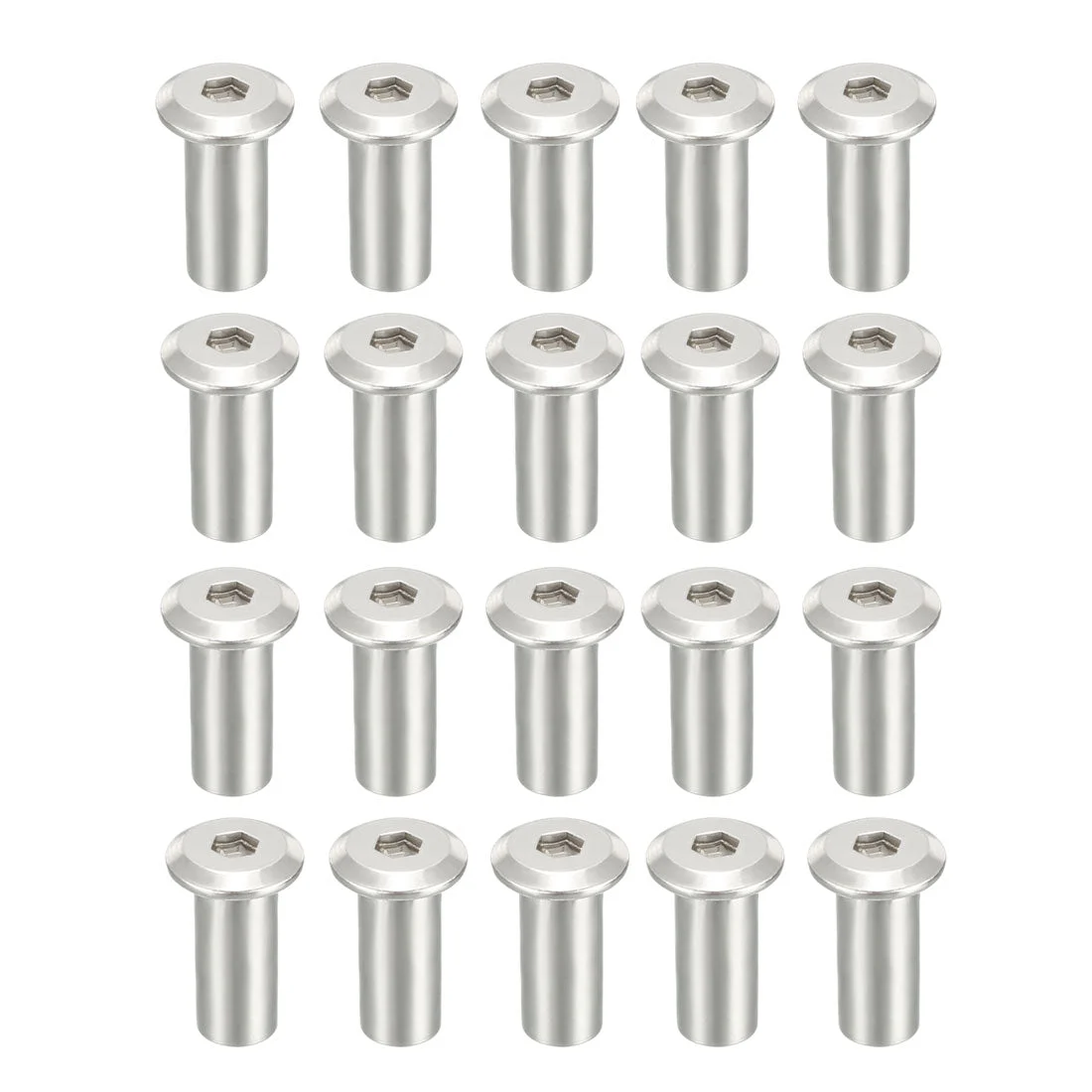 20pcs M6x17mm Hex Socket Head Insert Nut Screw Post Sleeve Nuts