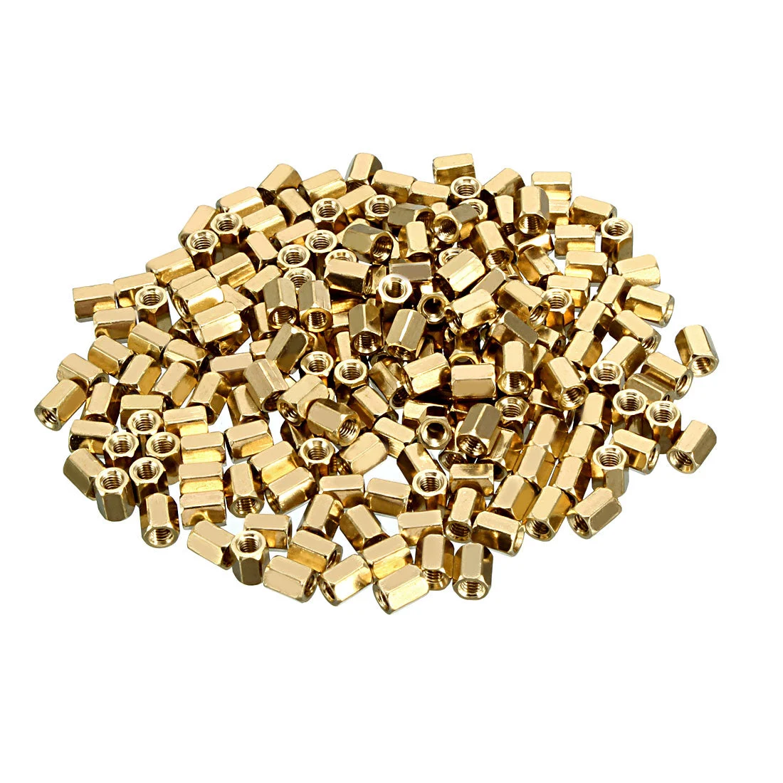 200pcs Brass Straight PCB Pillar Female Thread Hex Standoff Spacer M3x5x6mm