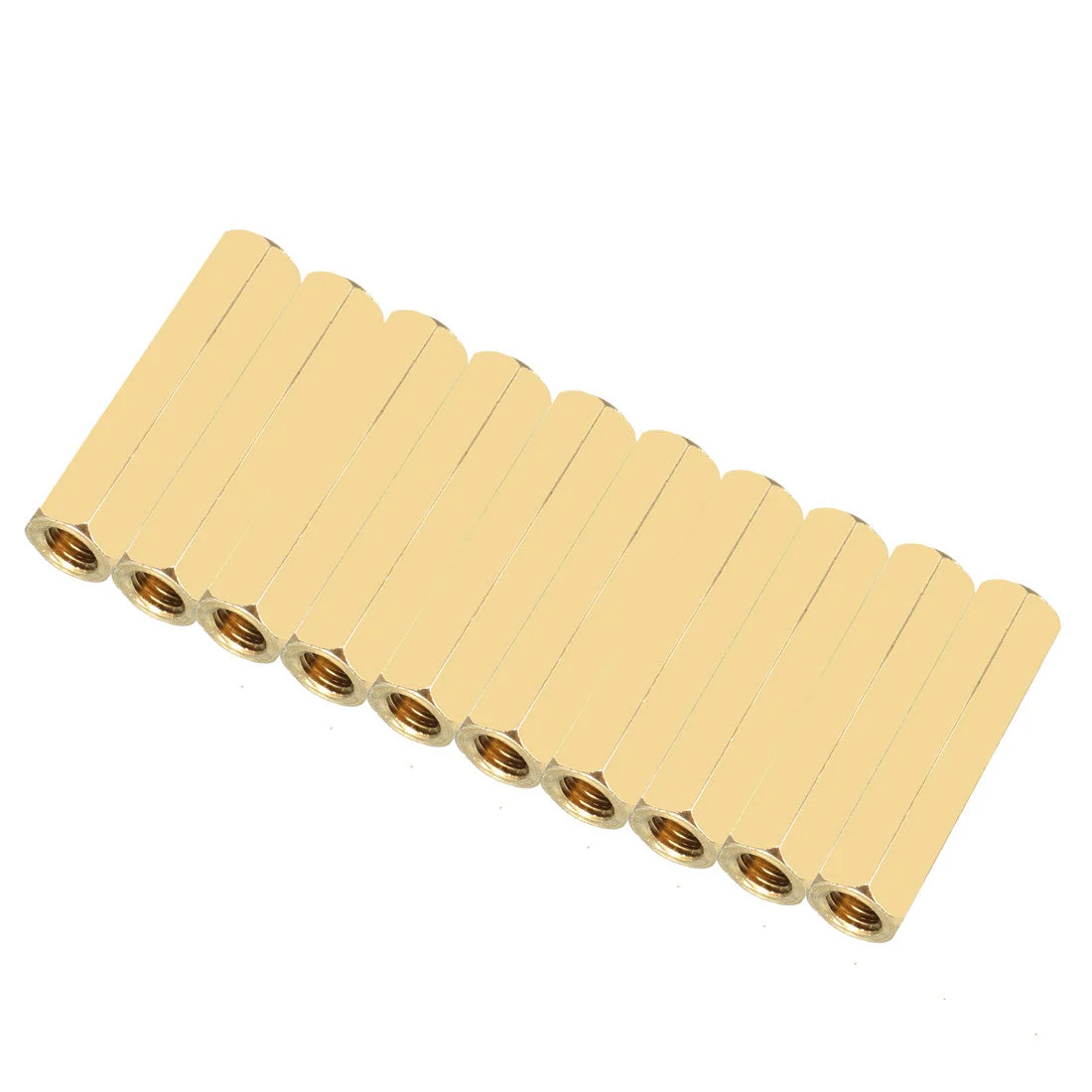 10pcs Brass Straight PCB Female Thread Hex Standoff Spacer M4x6x25mm