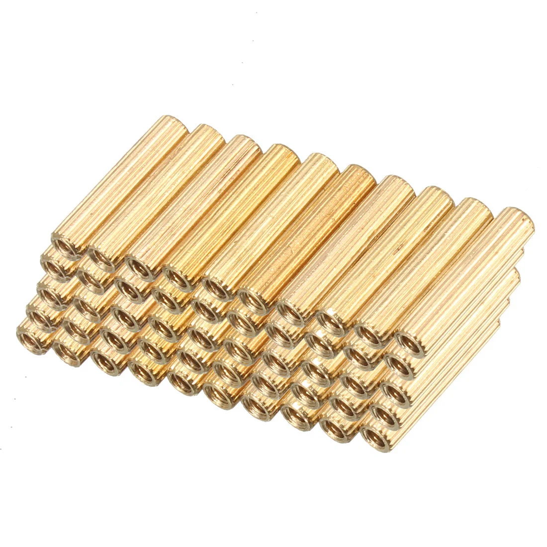 50pcs Brass Round Straight PCB Pillar Female Thread Standoff Spacer M2x3x14mm